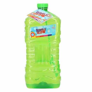 Grote bellenblaas fles groen 3 liter