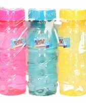 Gekleurde bellenblaas flesjes 9 stuks 115ml roze blauw geel
